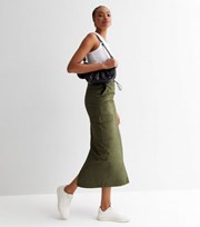 New Look Tall Khaki Parachute Midaxi Skirt